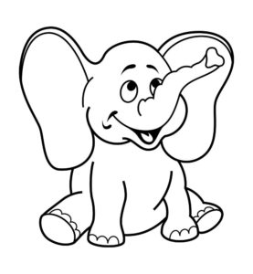 Слон картинки раскраски (24)