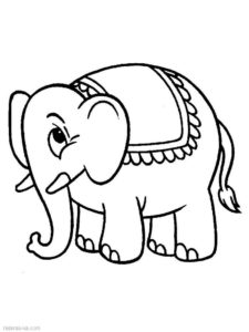 Слон картинки раскраски (30)