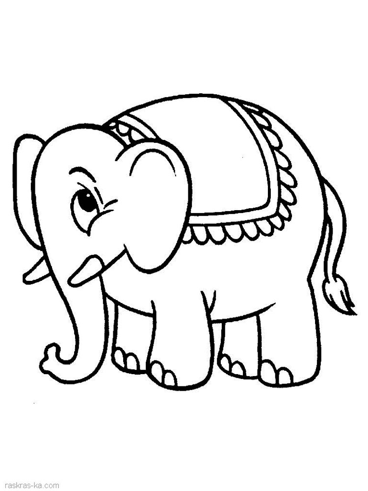 Слон картинки раскраски (30)