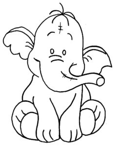Слон картинки раскраски (31)