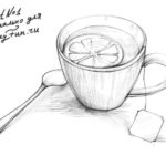 Как нарисовать чашку чая