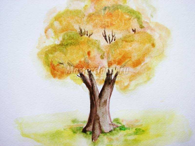 рисунки осенних деревьев