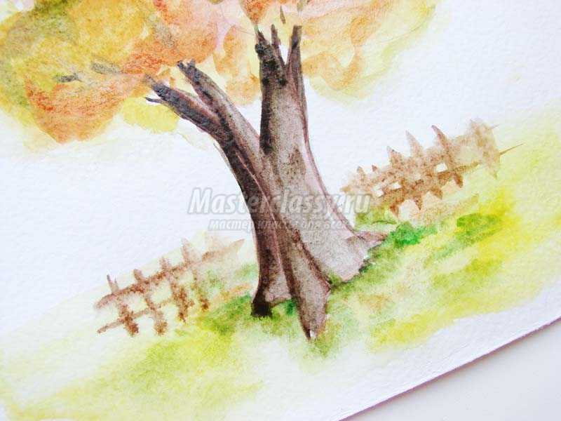 рисунки осенних деревьев