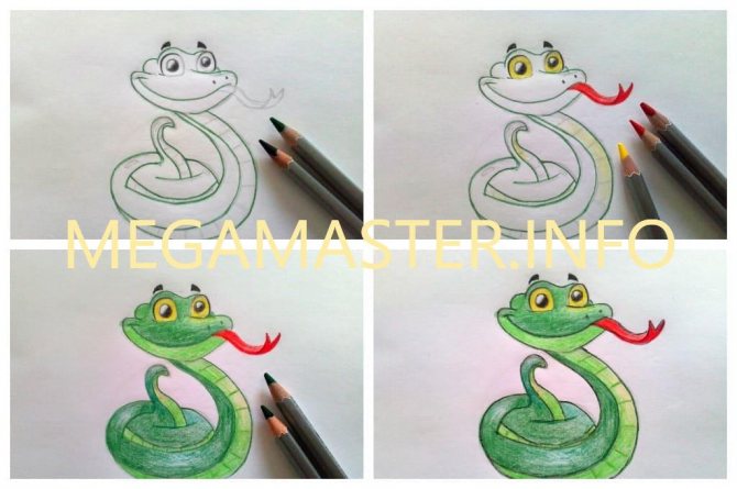 Как нарисовать змеиную кожу