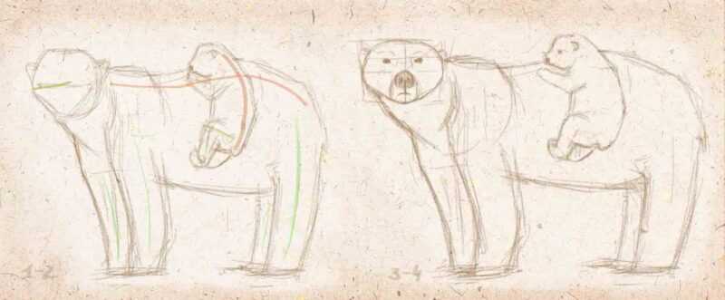 Как нарисовать медведя поэтапно карандашом для начинающих