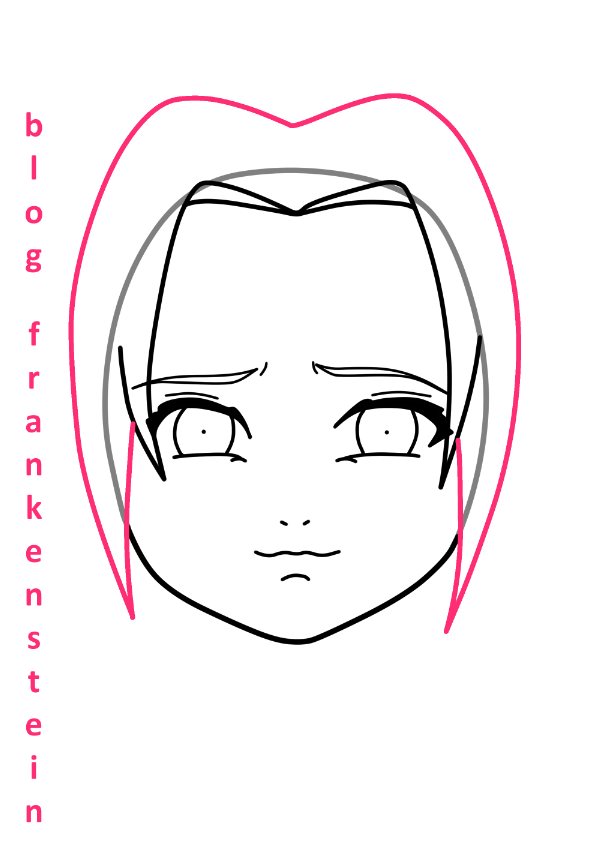 Наруто: как нарисовать маленькую Сакуру Харуно - 9